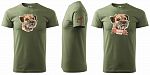 Pánské myslivecké tričko 129 PXT CREATIVE se psem khaki vel. 4XL - Obrázek (3)