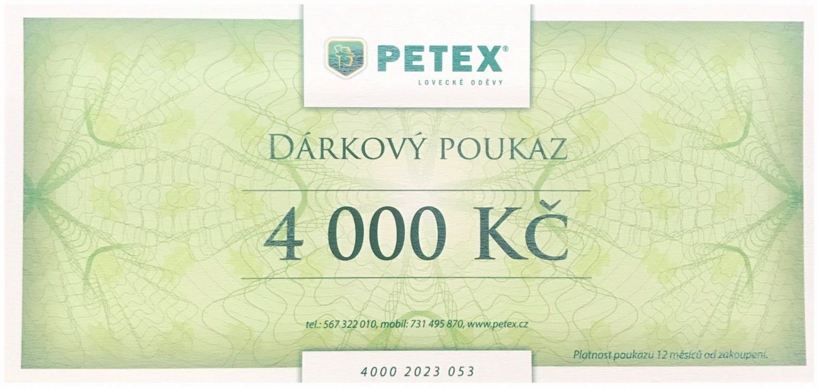 Dárkový poukaz 4000 Kč