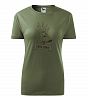 Dámské myslivecké tričko 134 PXT CREATIVE khaki se zvěří černé vel. 2XL - Obrázek (5)