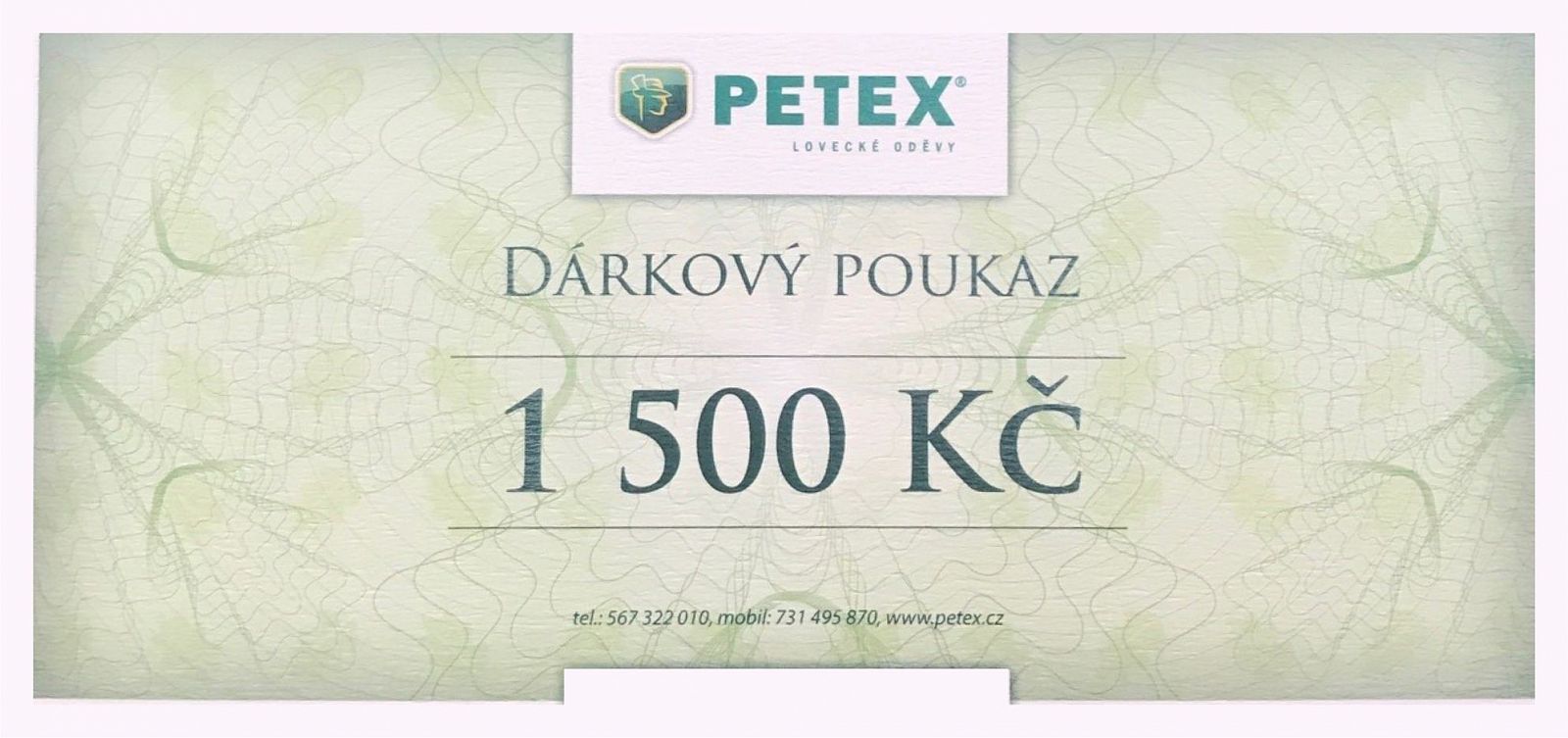 Dárkový poukaz 1500 Kč