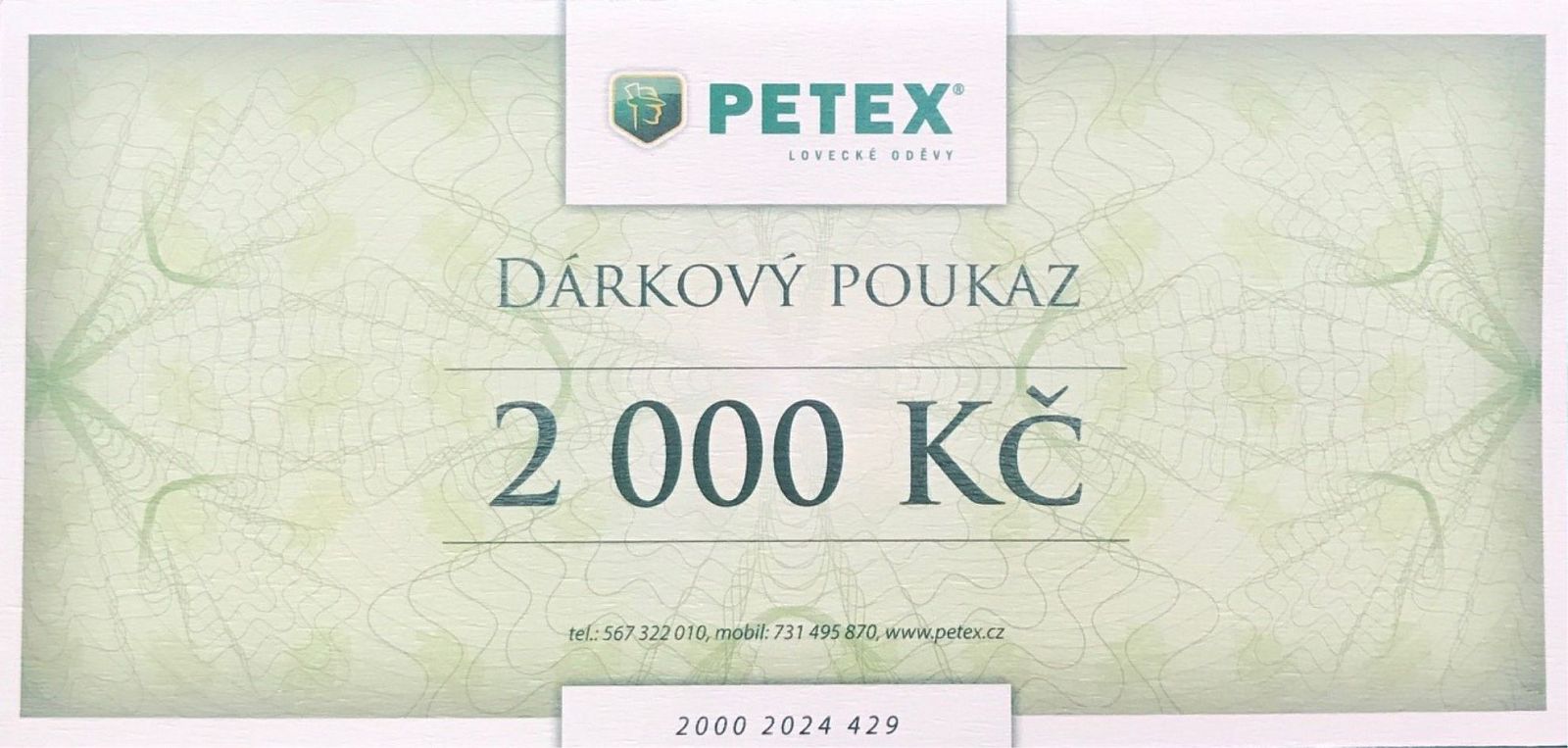 Dárkový poukaz 2000 Kč